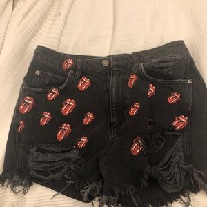 Denim Rolljng Stone Jean shorts